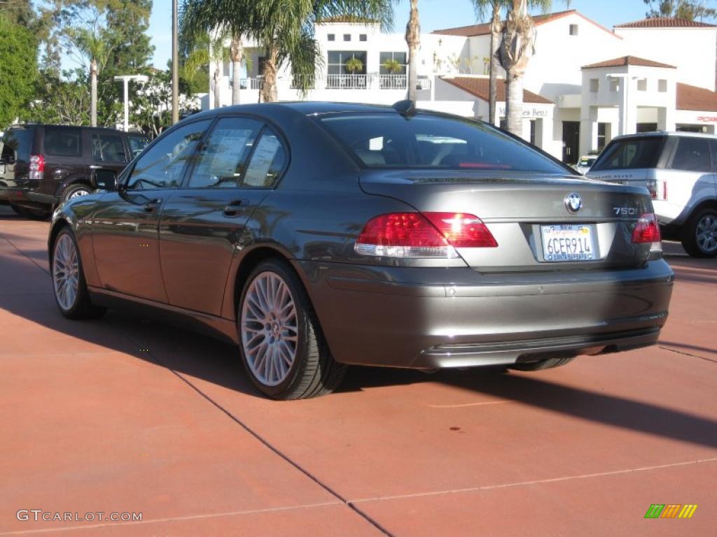 2008 7 Series 750i Sedan - Titanium Grey Metallic / Black photo #6