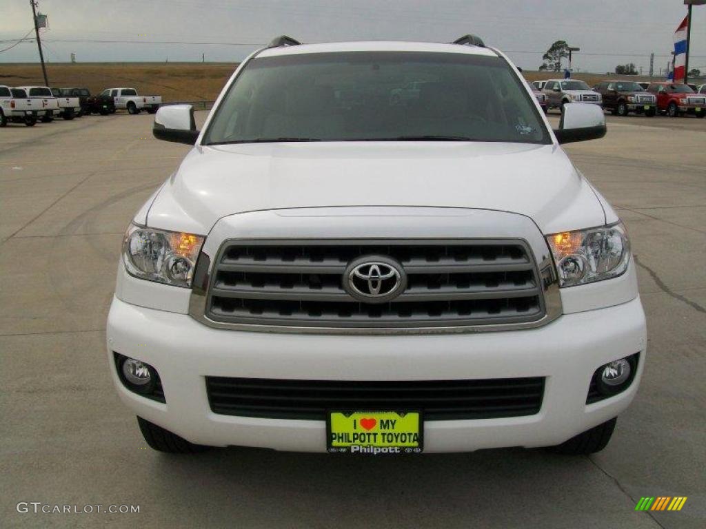 2008 Sequoia Limited - Super White / Sand Beige photo #7