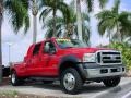 2007 Red Ford F550 Super Duty Lariat Crew Cab Dually  photo #1