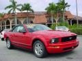 2006 Torch Red Ford Mustang V6 Deluxe Convertible  photo #1
