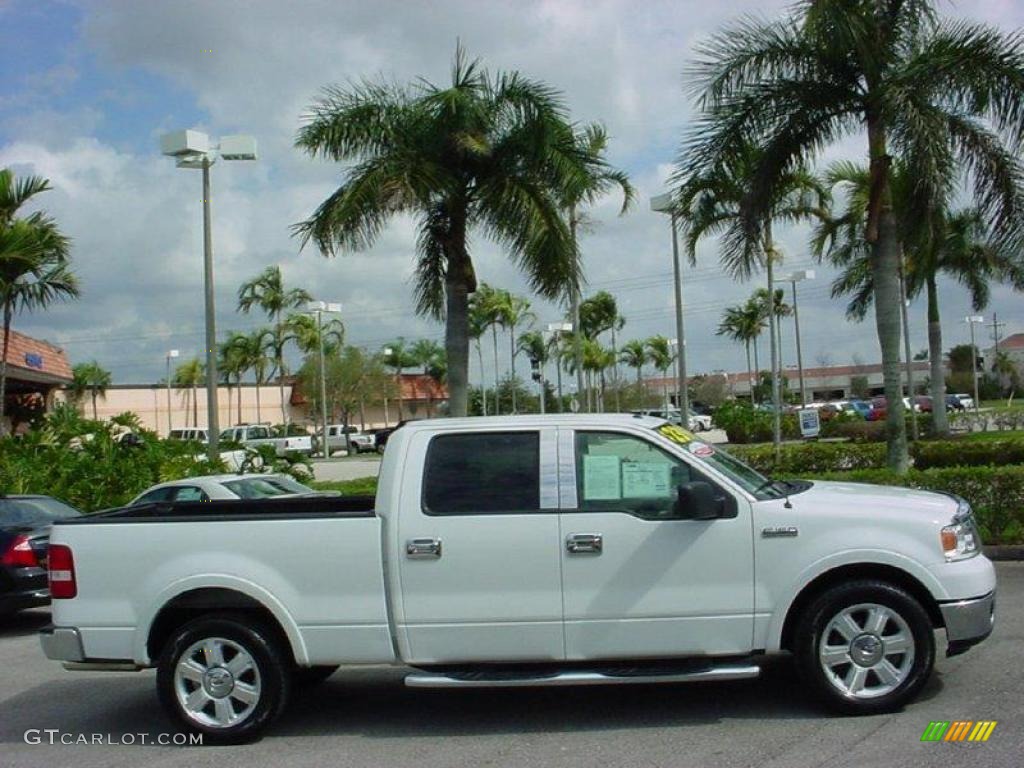 2006 F150 Lariat SuperCrew - Oxford White / Tan photo #2