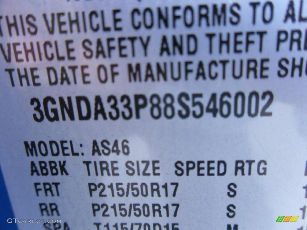 2008 HHR LT - Blue Flash Metallic / Gray photo #10