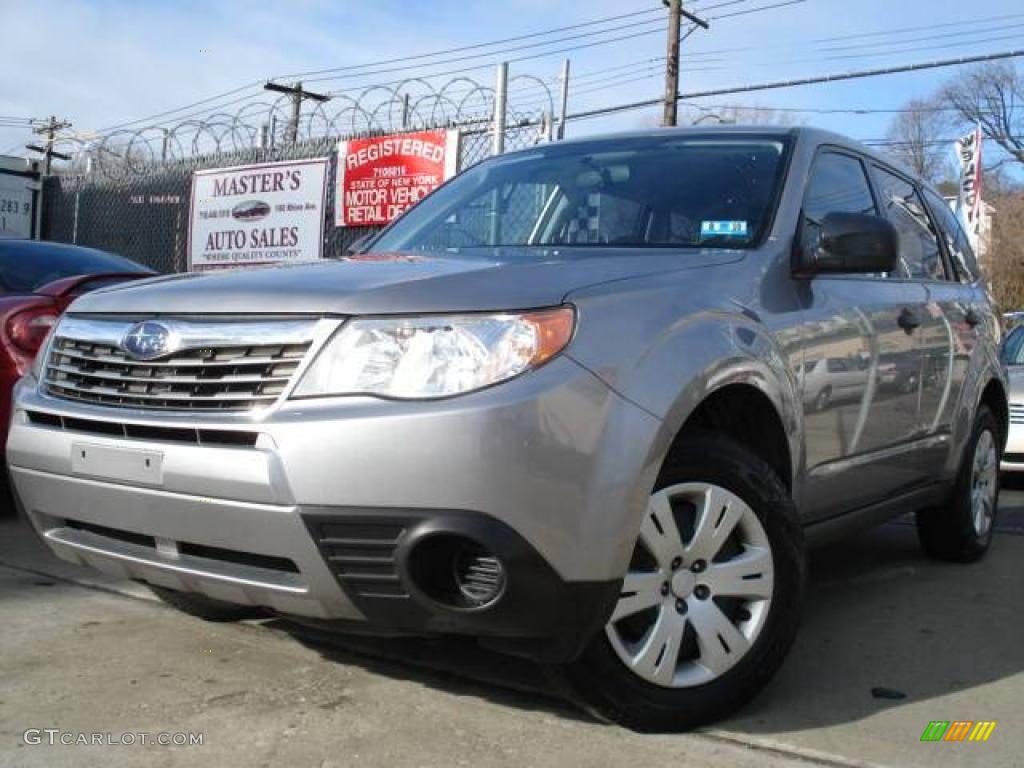 2009 Forester 2.5 X - Steel Silver Metallic / Black photo #1
