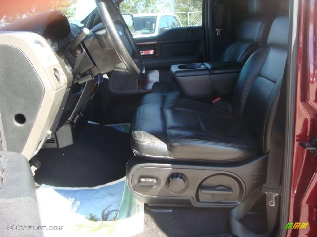 2005 F150 Lariat SuperCrew - Dark Toreador Red Metallic / Black photo #10