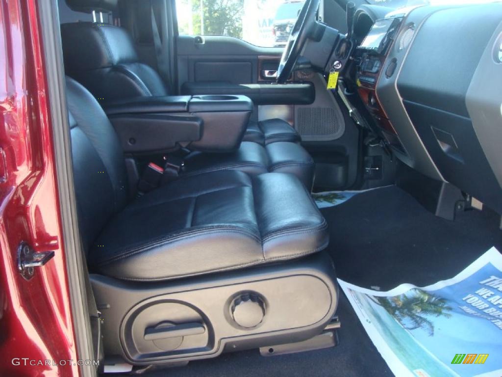 2005 F150 Lariat SuperCrew - Dark Toreador Red Metallic / Black photo #11