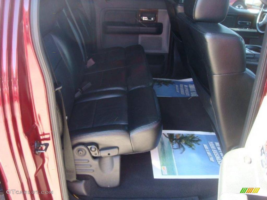 2005 F150 Lariat SuperCrew - Dark Toreador Red Metallic / Black photo #12