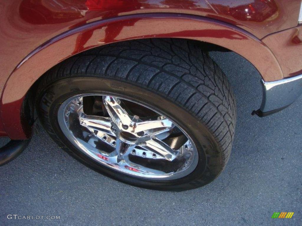 2005 F150 Lariat SuperCrew - Dark Toreador Red Metallic / Black photo #15