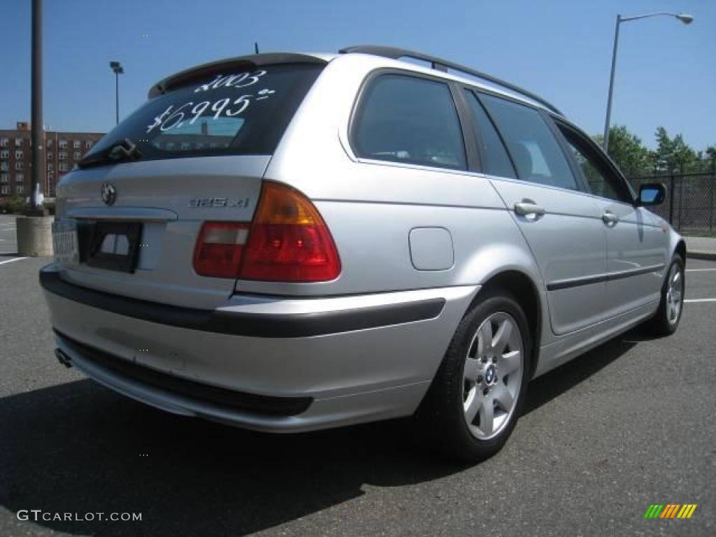 2003 3 Series 325xi Wagon - Titanium Silver Metallic / Black photo #5
