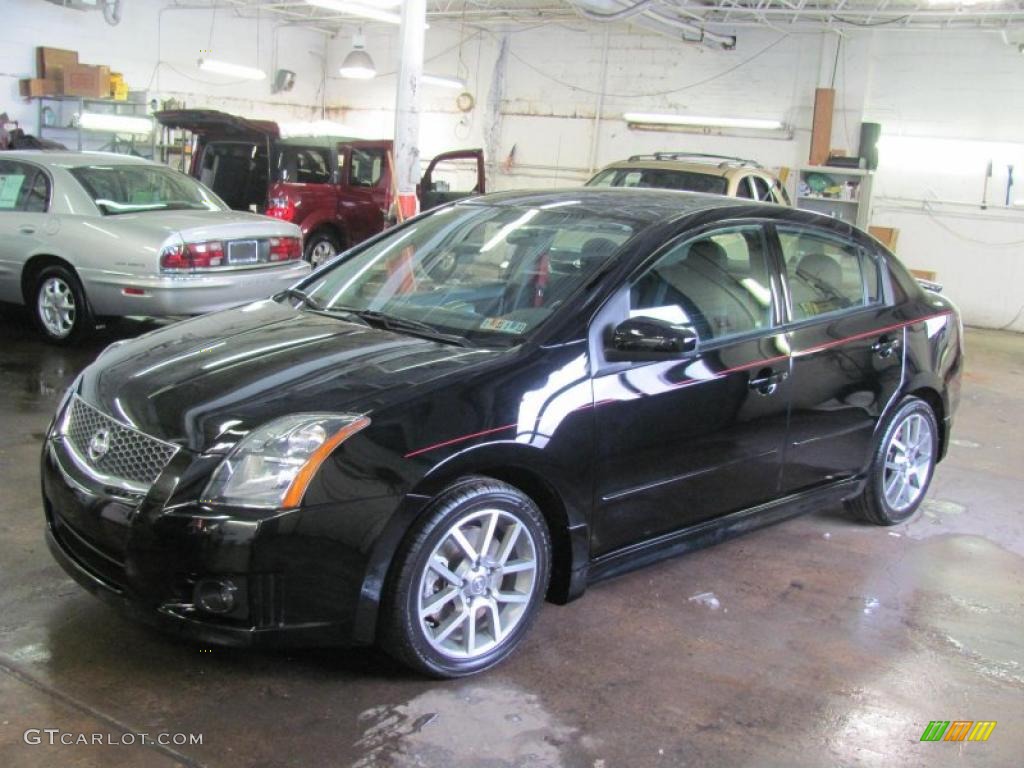 2008 Sentra SE-R Spec V - Super Black / SE-R Charcoal photo #1