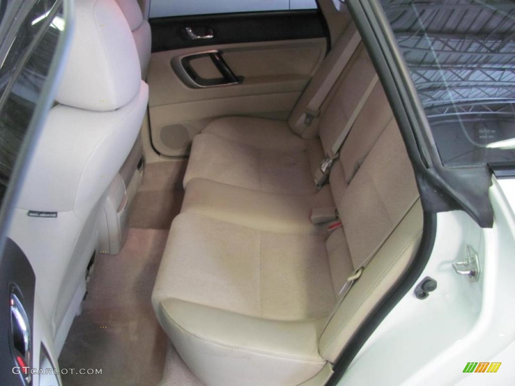 2008 Legacy 2.5i Sedan - Satin White Pearl / Warm Ivory photo #13