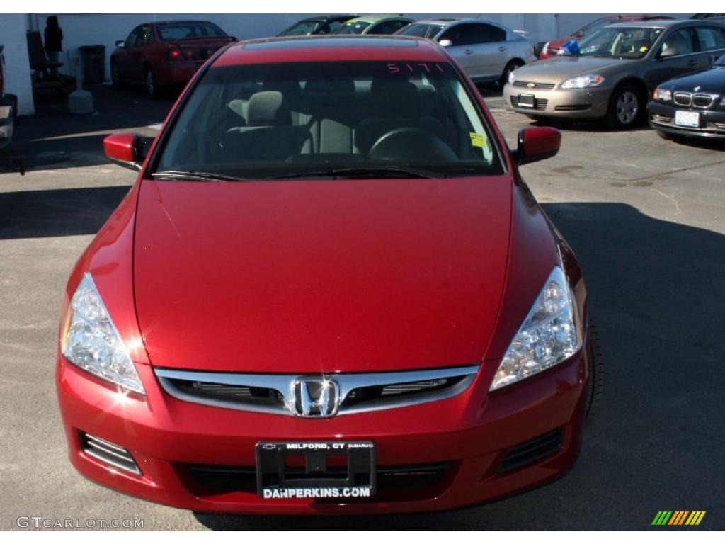2007 Accord EX Sedan - Moroccan Red Pearl / Gray photo #2