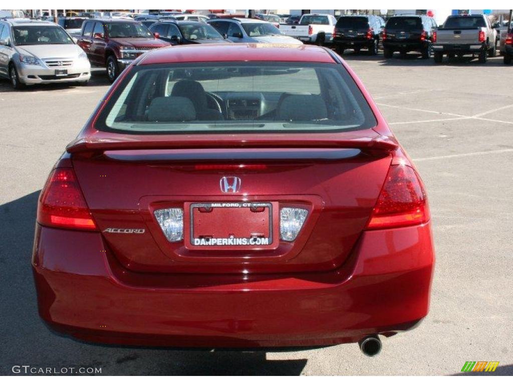 2007 Accord EX Sedan - Moroccan Red Pearl / Gray photo #6