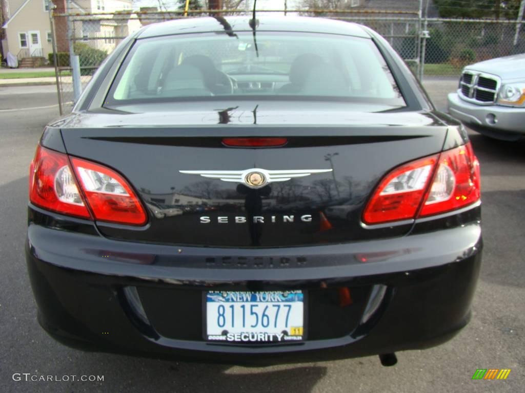 2008 Sebring LX Sedan - Brilliant Black Crystal Pearl / Dark Slate Gray/Light Slate Gray photo #4