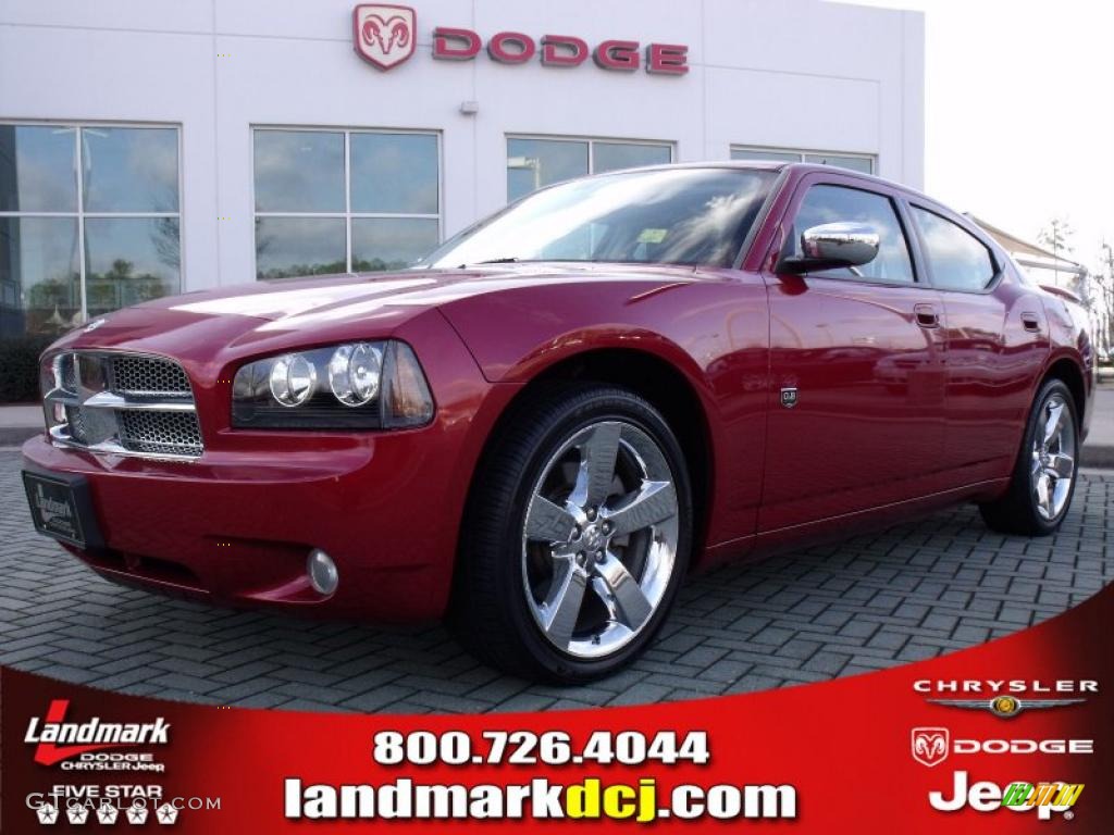 2008 Charger DUB Edition - Inferno Red Crystal Pearl / Dark Slate Gray photo #1