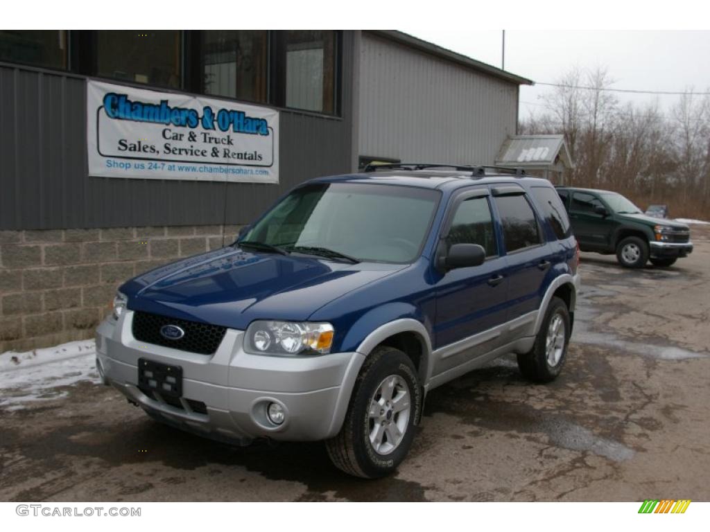 2007 Escape XLT V6 4WD - Vista Blue Metallic / Gray photo #1