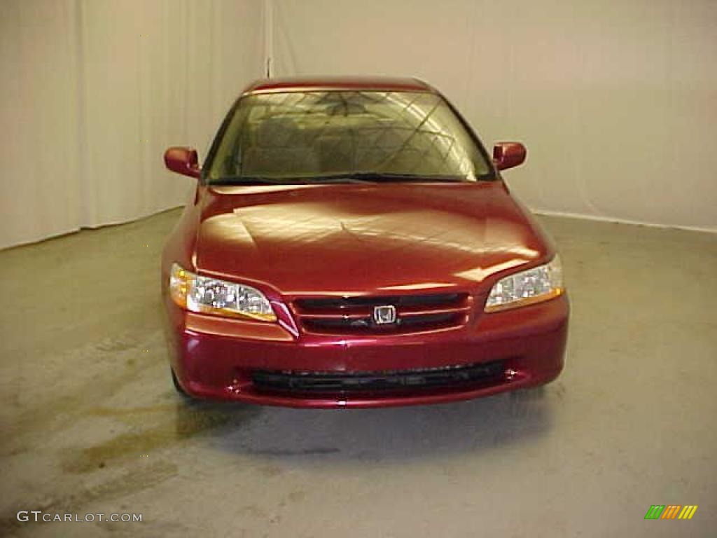 2000 Accord SE Sedan - Ruby Red Pearl / Ivory photo #2