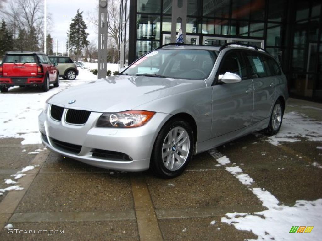 2007 3 Series 328xi Wagon - Titanium Silver Metallic / Black Dakota Leather photo #4