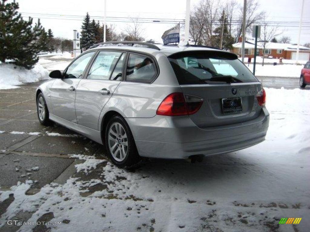 2007 3 Series 328xi Wagon - Titanium Silver Metallic / Black Dakota Leather photo #6