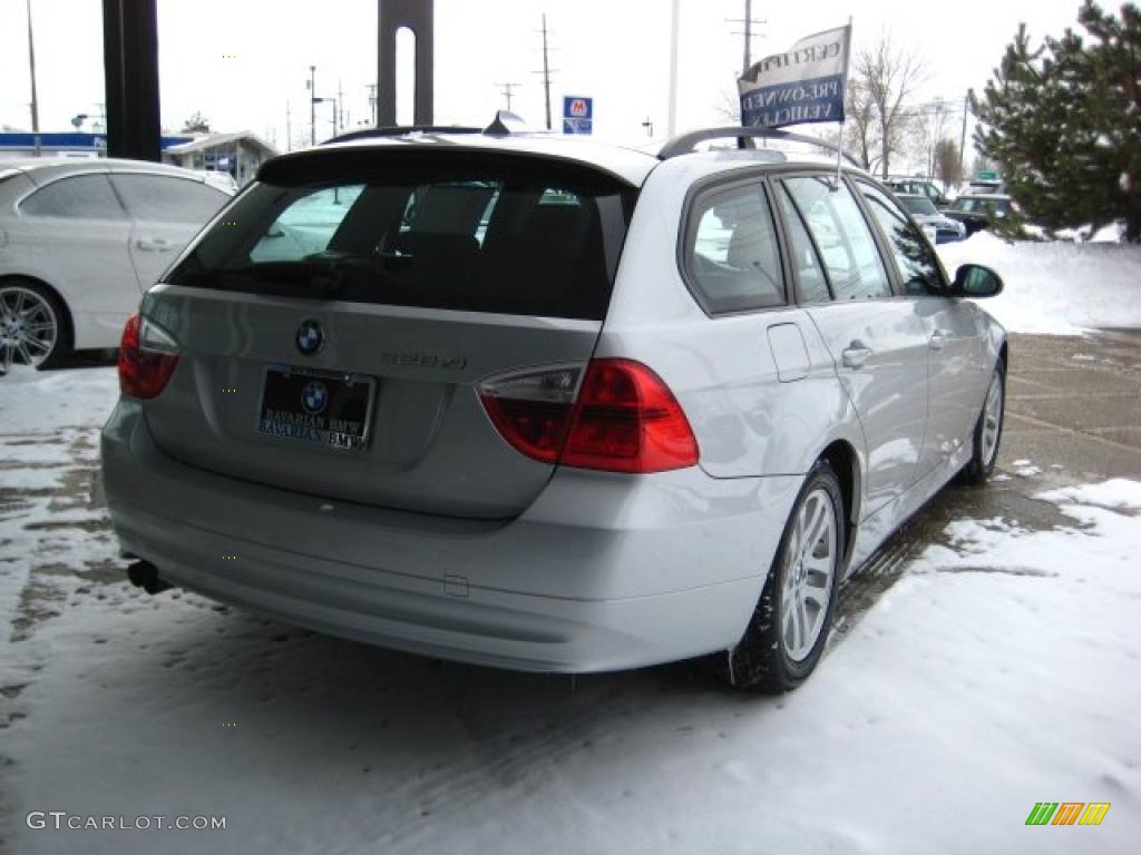 2007 3 Series 328xi Wagon - Titanium Silver Metallic / Black Dakota Leather photo #8