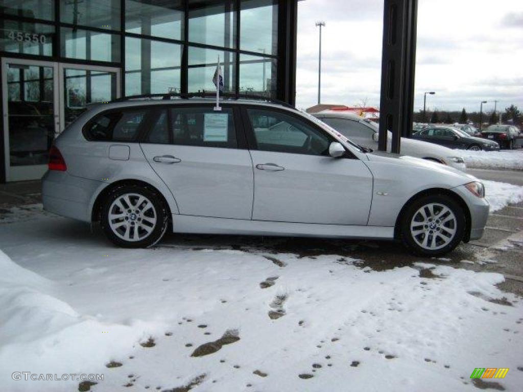 2007 3 Series 328xi Wagon - Titanium Silver Metallic / Black Dakota Leather photo #9