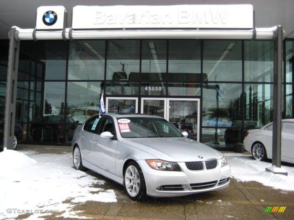 2007 3 Series 335i Sedan - Titanium Silver Metallic / Terra/Black Dakota Leather photo #2