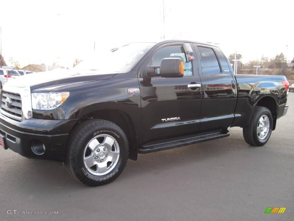 2007 Tundra Limited Double Cab 4x4 - Black / Graphite Gray photo #5