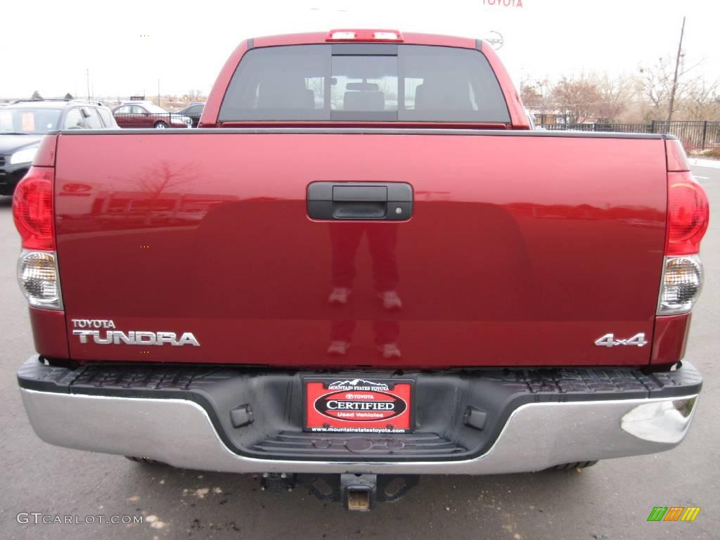 2008 Tundra SR5 Double Cab 4x4 - Salsa Red Pearl / Beige photo #3