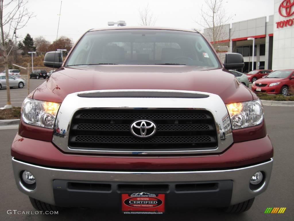 2008 Tundra SR5 Double Cab 4x4 - Salsa Red Pearl / Beige photo #6