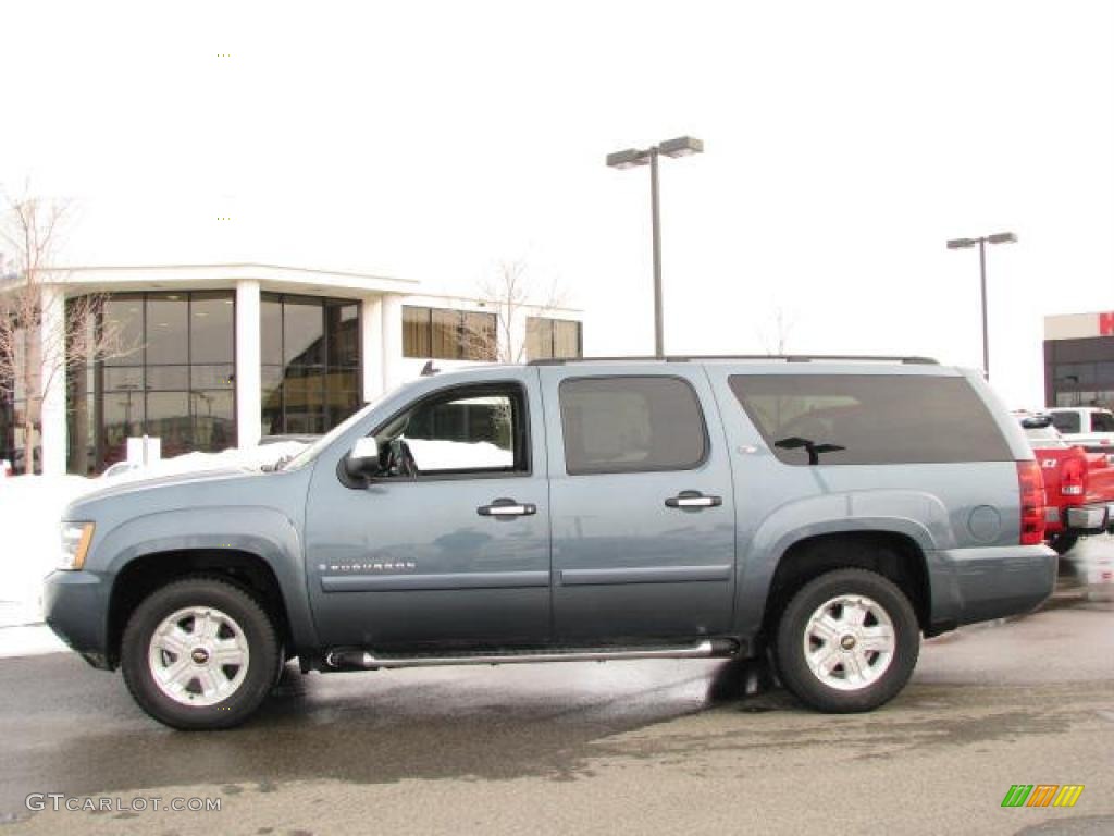 2008 Suburban 1500 LTZ 4x4 - Blue Granite Metallic / Light Titanium/Dark Titanium photo #1