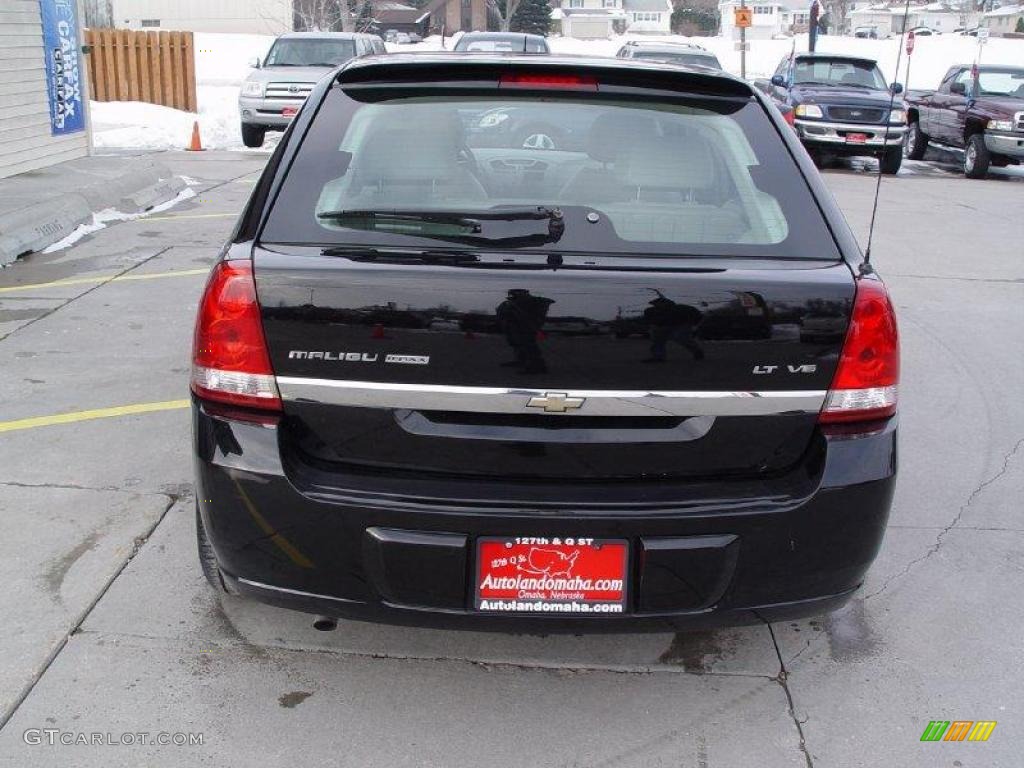 2005 Malibu Maxx LT Wagon - Black / Neutral Beige photo #23