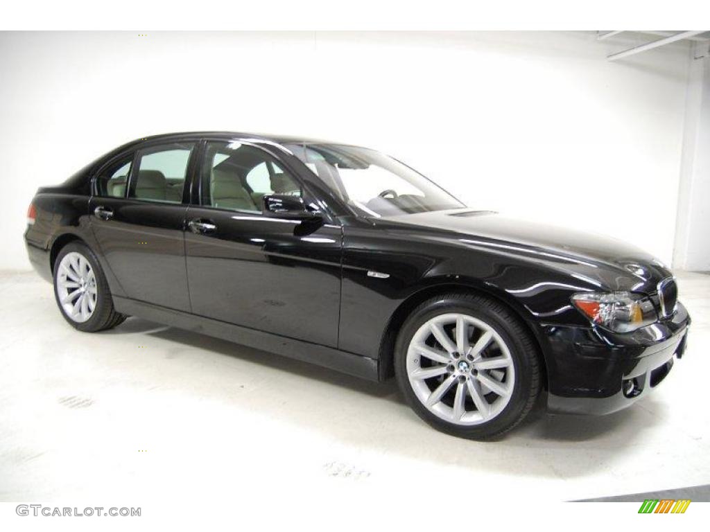 2007 7 Series 750i Sedan - Jet Black / Cream Beige photo #2