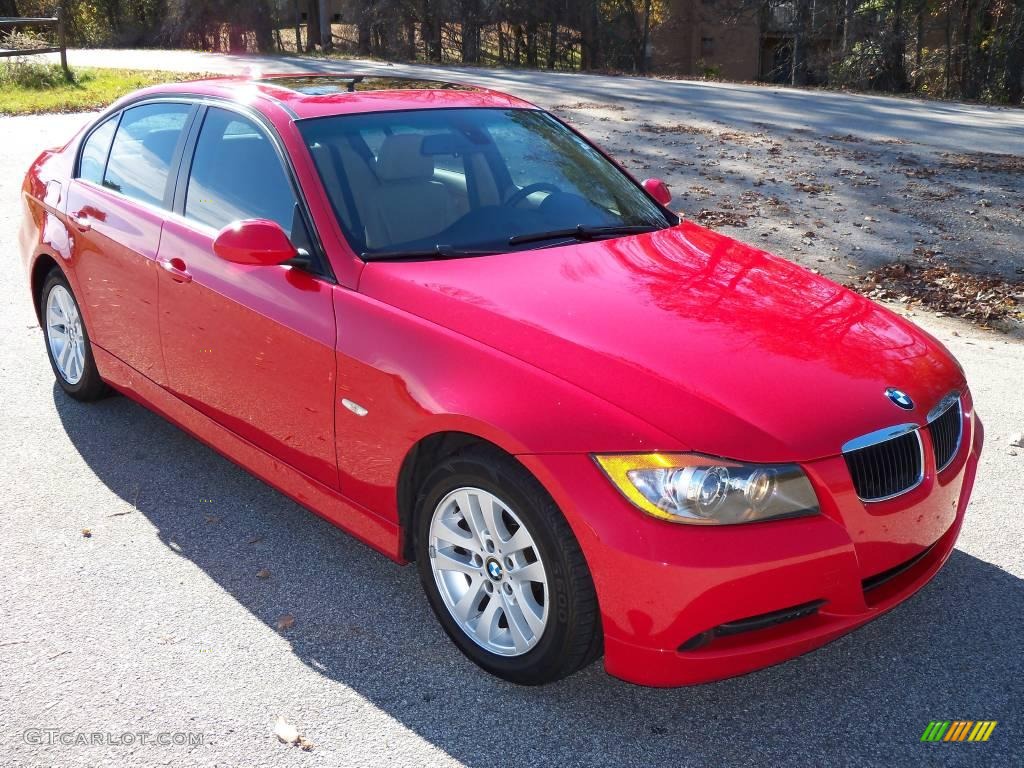 2006 3 Series 325i Sedan - Electric Red / Black photo #12