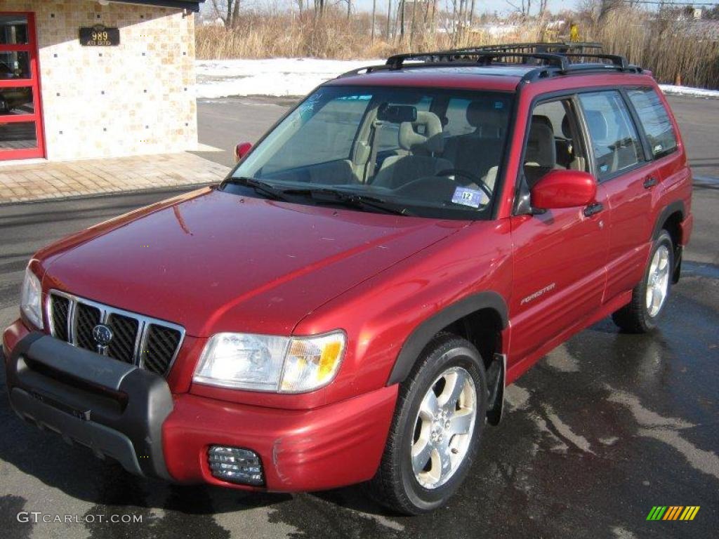 2001 Forester 2.5 S - Sedona Red Pearl / Beige photo #1