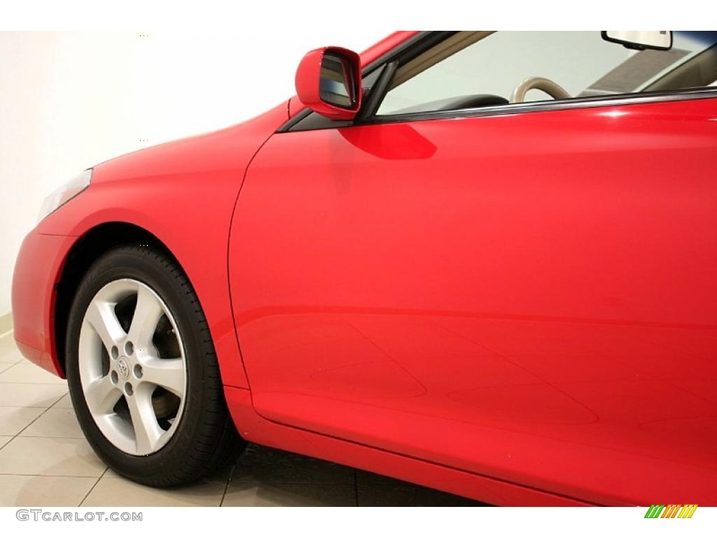 2008 Solara SLE V6 Convertible - Super Red 5 / Ivory photo #33