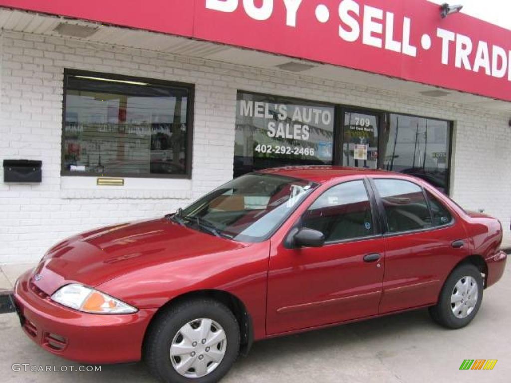 2000 Cavalier Sedan - Cayenne Red Metallic / Graphite photo #1