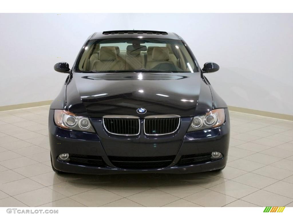 2007 3 Series 328xi Sedan - Monaco Blue Metallic / Beige Dakota Leather photo #2