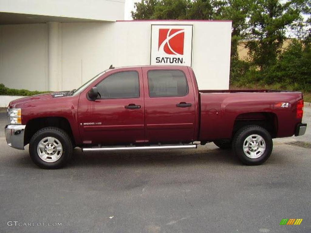 2008 Silverado 2500HD LT Z71 Crew Cab 4x4 - Deep Ruby Metallic / Dark Titanium/Light Titanium photo #1