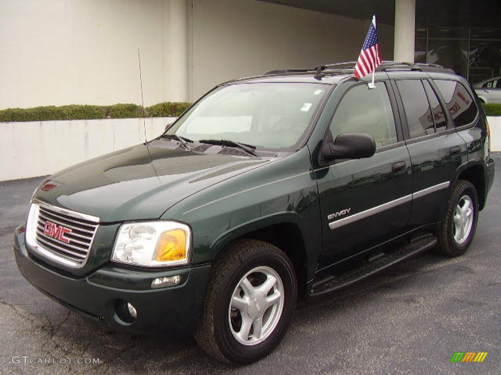 2006 Envoy SLT - Emerald Green Metallic / Light Tan/Ebony Black photo #2