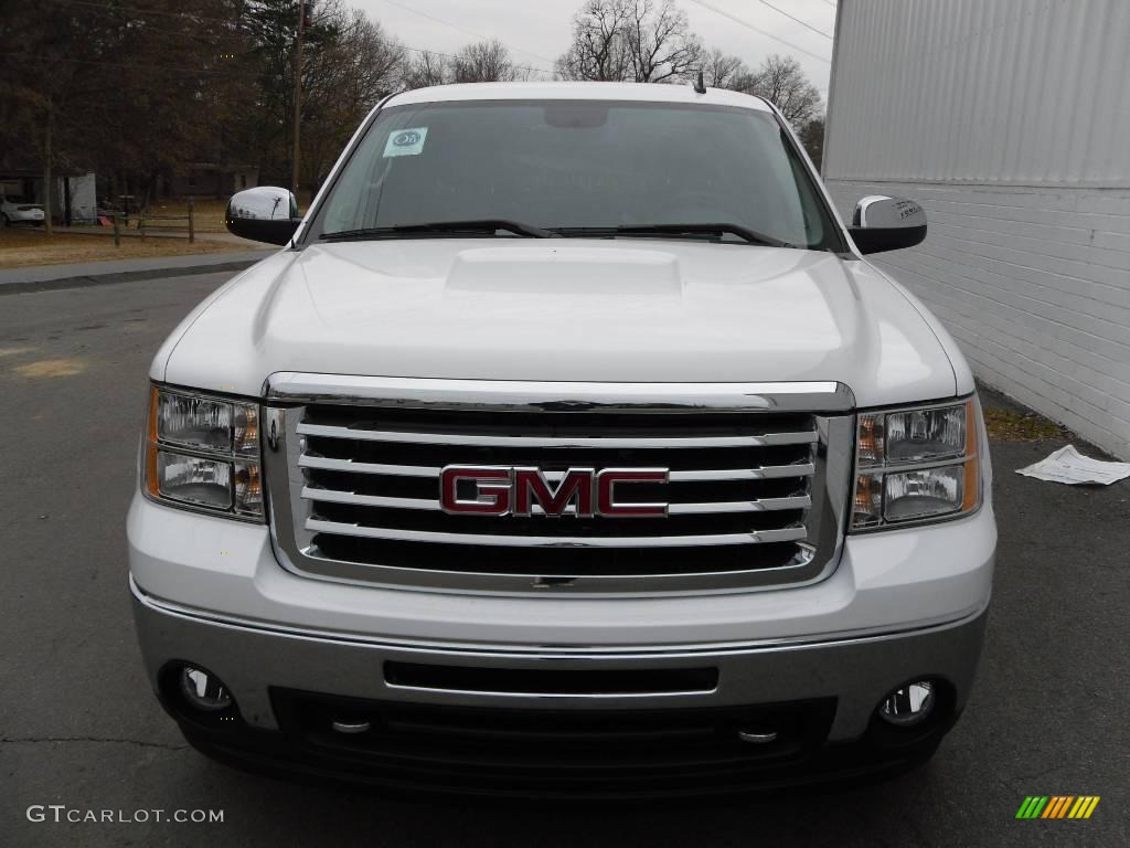 2010 Sierra 1500 SLT Extended Cab 4x4 - Summit White / Ebony photo #7