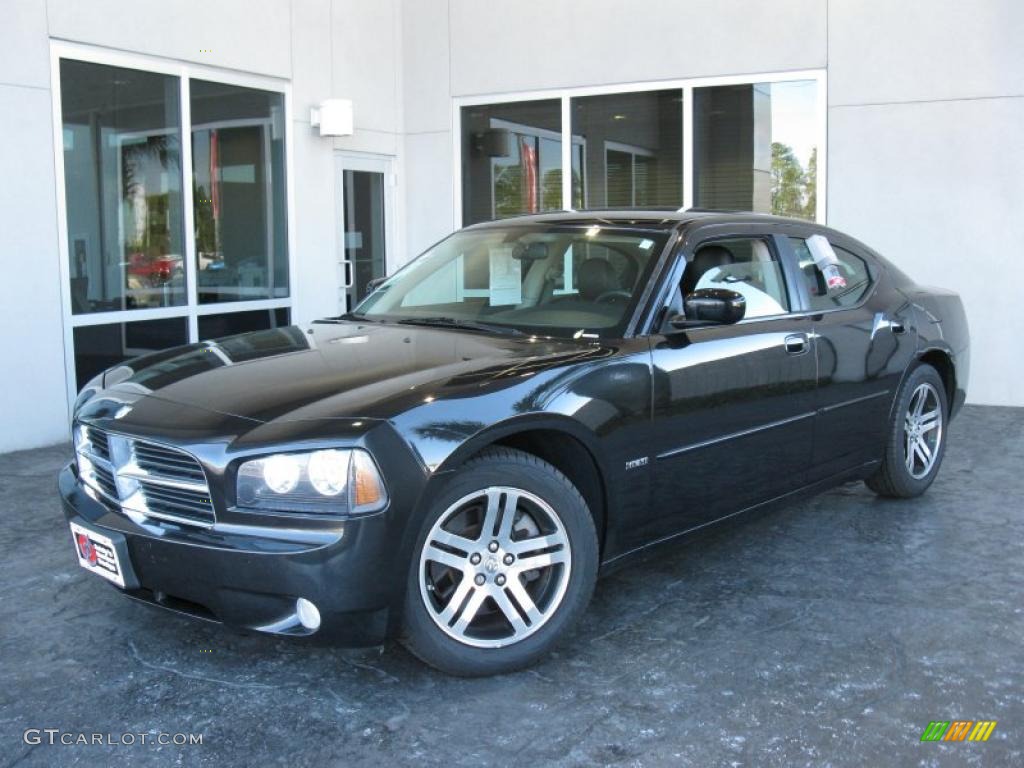 2006 Charger R/T - Brilliant Black Crystal Pearl / Dark Slate Gray/Light Graystone photo #1