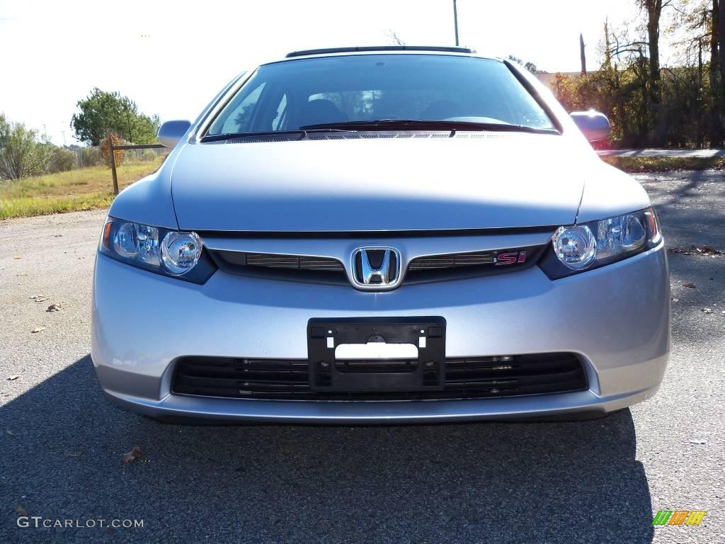 2008 Civic Si Sedan - Alabaster Silver Metallic / Black photo #3