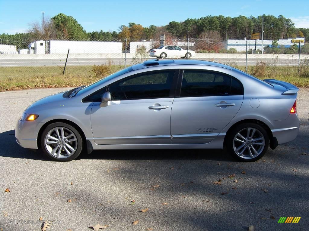 2008 Civic Si Sedan - Alabaster Silver Metallic / Black photo #5