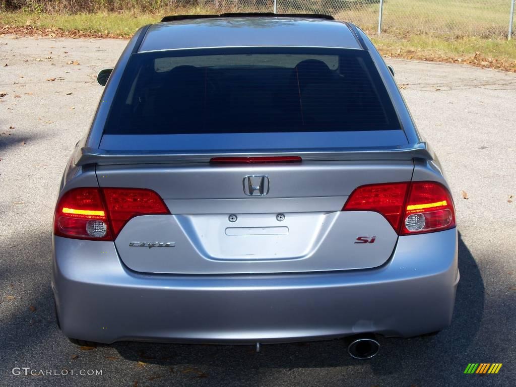 2008 Civic Si Sedan - Alabaster Silver Metallic / Black photo #7