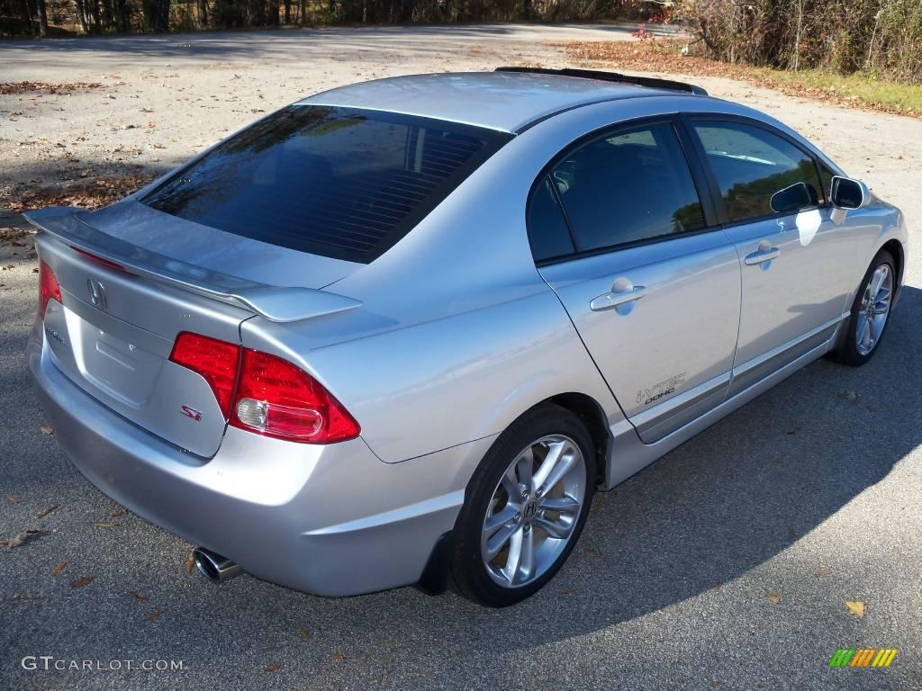 2008 Civic Si Sedan - Alabaster Silver Metallic / Black photo #11
