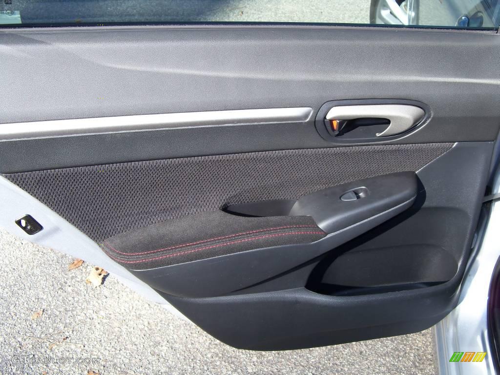 2008 Civic Si Sedan - Alabaster Silver Metallic / Black photo #23