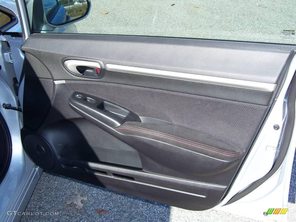 2008 Civic Si Sedan - Alabaster Silver Metallic / Black photo #24