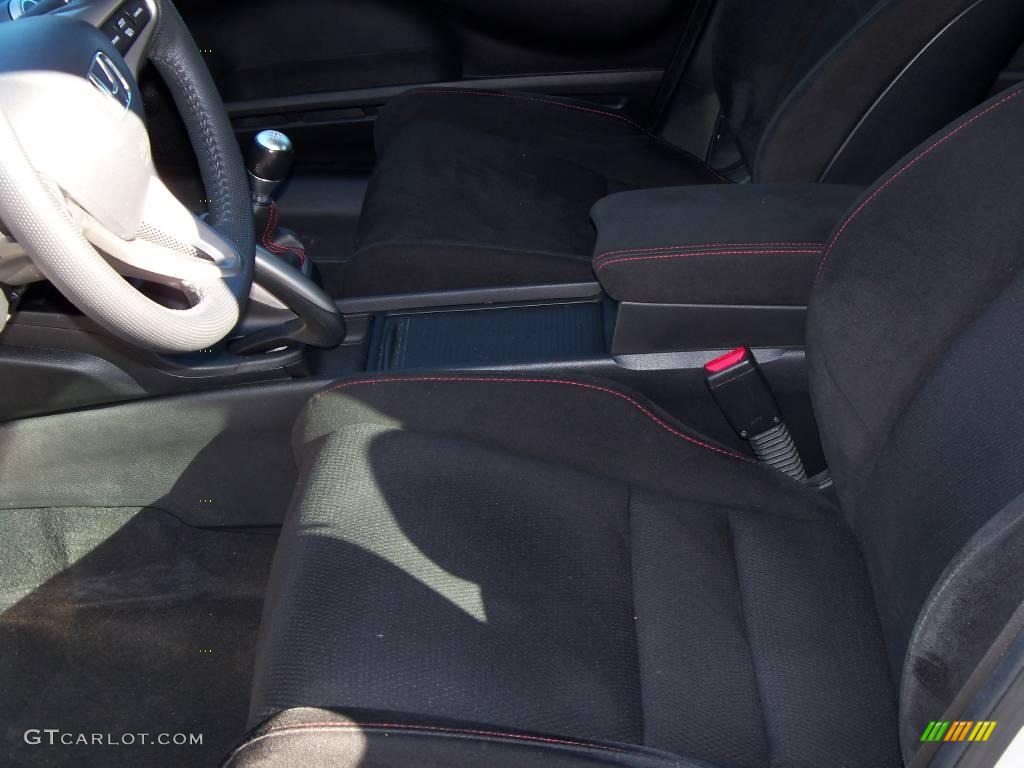 2008 Civic Si Sedan - Alabaster Silver Metallic / Black photo #26