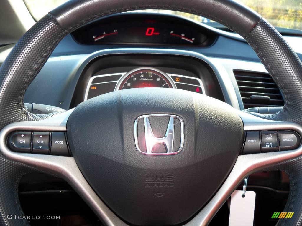 2008 Civic Si Sedan - Alabaster Silver Metallic / Black photo #35