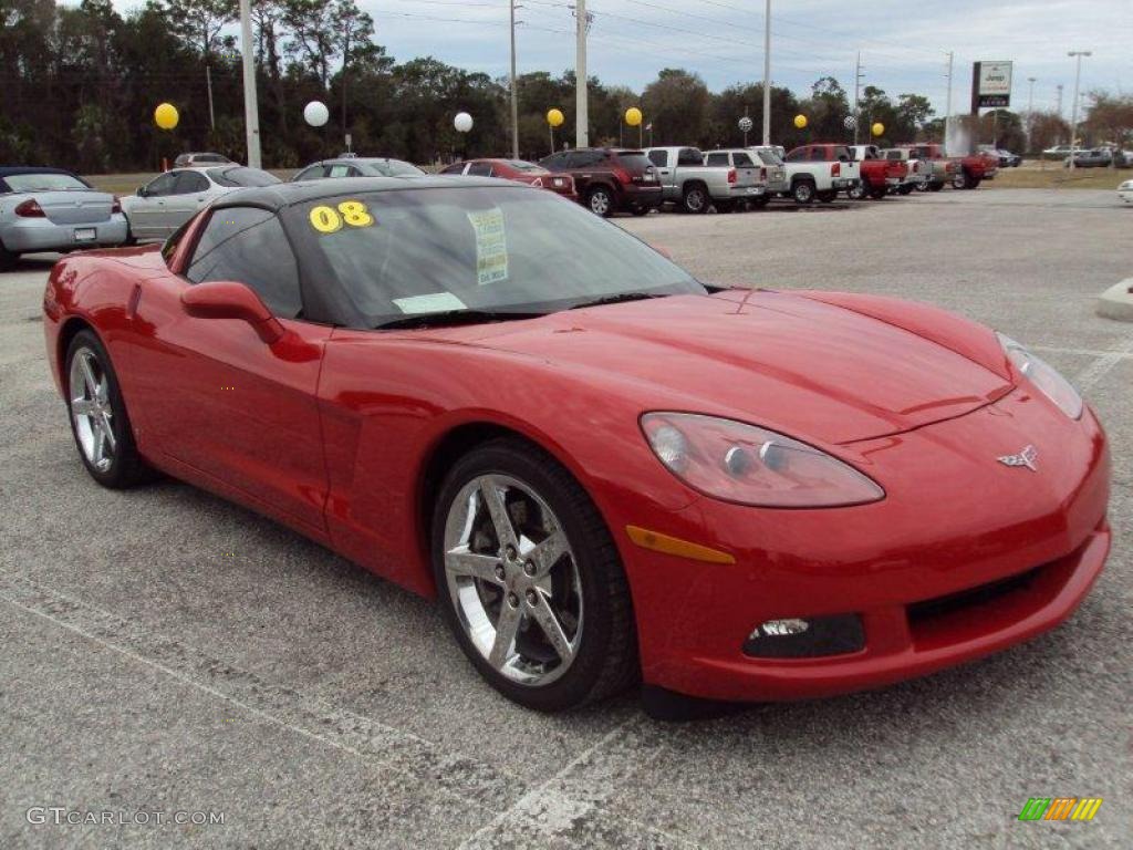 2008 Corvette Coupe - Victory Red / Red photo #9
