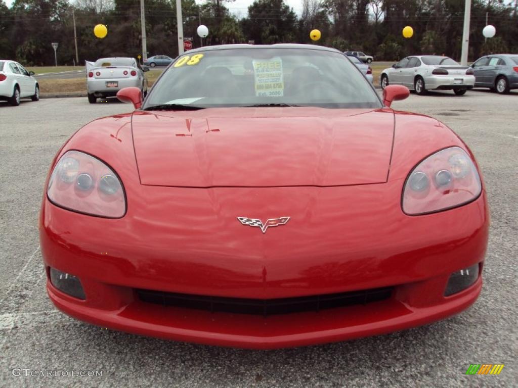 2008 Corvette Coupe - Victory Red / Red photo #11